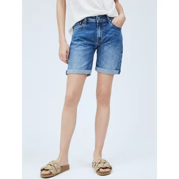 Dámské kraťasy Pepe Jeans dámské modré džínové šortky 20014608-1625462