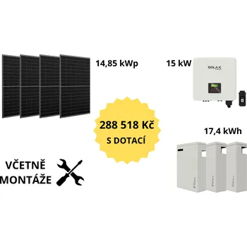 solární set fotovoltaická elektrárna Solax maxi s montáží