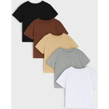 Chlapecké tričko Sinsay - Bavlněná trička 5 pack - bílá - 839EY-00X - 839EY-00X-110