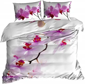 Povlečení Povlečení Bavlna Satén 220x200 cm RŮŽOVÉ ORCHIDEJ