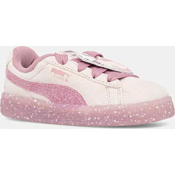 Dívčí tenisky Dětské semišové tenisky Puma Suede XL HK&FR 2 AC 403394 růžová 03X, EUR 25