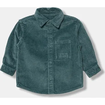 Chlapecká košile Dětská košile United Colors of Benetton 5IKTGQ02W.P.Seasonal tyrkysová 67X, vel. 90