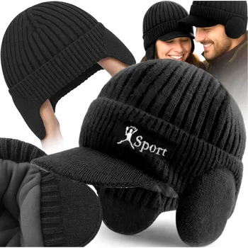 Čepice Kanza zimní čepice s kšiltem černá, univerzální velikost