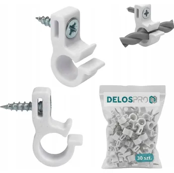 Obraz Univerzální šroubovací háčky pro girlandy, světelné dekorace, bílé, 30 ks