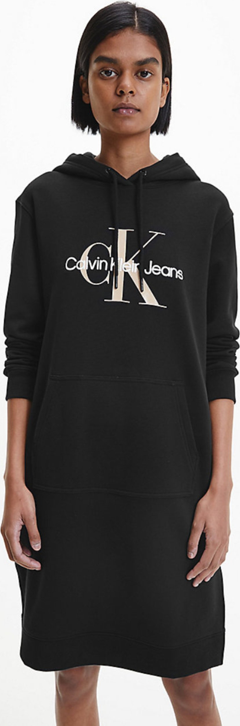 Calvin Klein dámské černé mikinošaty 20007530-8719855840960