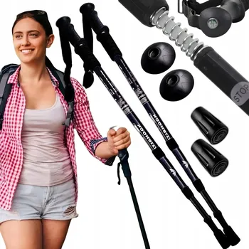 Trekingová hůl HŮLKY NA NORDIC WALKING NA CHŮZI V HORÁCH NASTAVITELNÉ TREKINGOVÉ