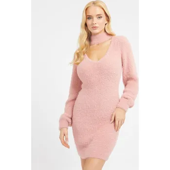 Dámské šaty Guess dámské růžové pletené šaty 20021394-7624926272773