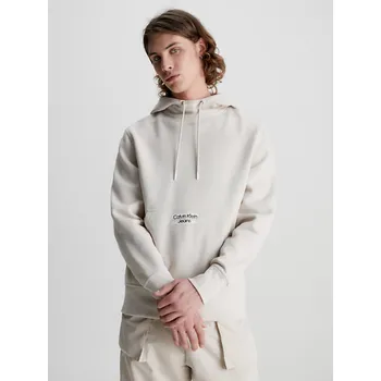 Pánská mikina Calvin Klein pánská béžová mikina TRANSPARENT STRIPE LOGO 20008901-8720107671386