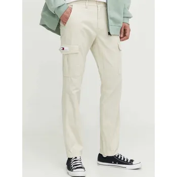 Pánské kalhoty Tommy Jeans pánské krémové kalhoty 20003295-8720646739233