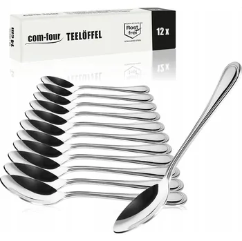 Příbor Čajová lžička lesklá 12x ZESTAW ŁYŻECZEK SZTUĆCE NIERDZEWNE 12 ks