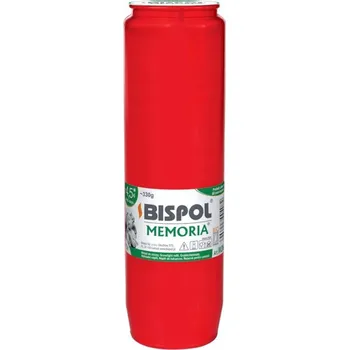 Svíčka Olejová náplň do hřbitovních svíček | BISPOL| ~4,5 dne| Červená