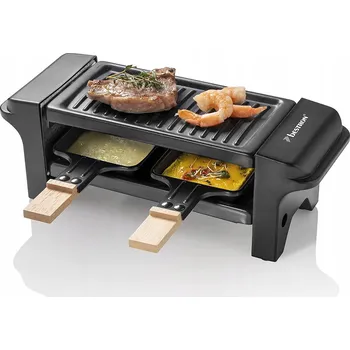 Kuchyňský gril Kontaktní raclette elektrický gril Bestron GRILL ELEKTYRCZNY PODWÓJNY MOCNY černý 350 W