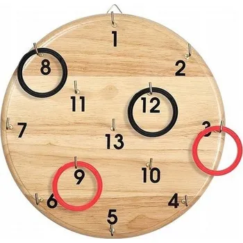 Dřevěná hračka BS Toys, Dřevěná tabule s kroužky na házení