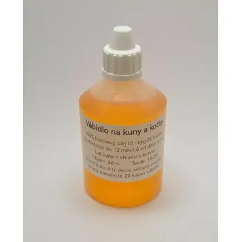 Vábidlo na kuny a kočky - 60 ml. (Prémiové vábidlo na kuny kočky a lišky. Objem vábidla 60 ml. Vábidlo v s kapátkem pro přesné dávkování.)