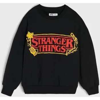 Chlapecká mikina Sinsay - Mikina typu crewneck Stranger Things - černá - 110FC-99X - 110FC-99X-140
