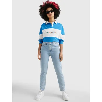 Dámské džíny Tommy Jeans dámské světle modré džíny IZZIE 20006687-1921786