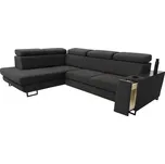 Rozkládací rohová sedačka SAGEL černá
