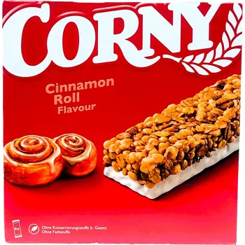 CORNY CINNAMON ROLL FLAVOUR - müsli tyčinky s příchutí skořicové rolky - 6ks á 23g - 138g