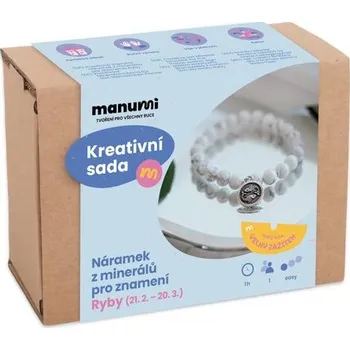 kreativní sada Manumi kreativní sada na výrobu náramku z minerálů se znamením zvěrokruhu Ryby