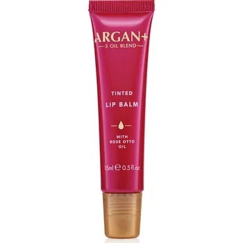 Tělový balzám Argan+ Tónovací balzám na rty s olejem z damašské růže, 15ml
