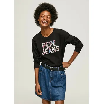 Pepe Jeans dámské černé tričko s potiskem LUNA 20013921-1953503