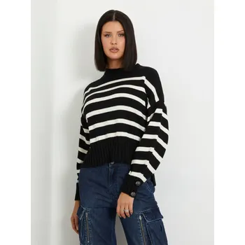 Dámský svetr Guess dámský černý pruhovaný svetr 20017889-2092140