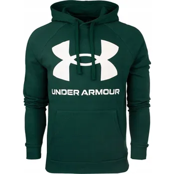 Pánská mikina PÁNSKÁ MIKINA UNDER ARMOUR s S KAPUCÍ logem, zelená, velikost XL