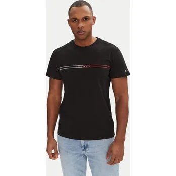 Pánské tričko Tommy Jeans pánské černé tričko 20003694-8720638907725