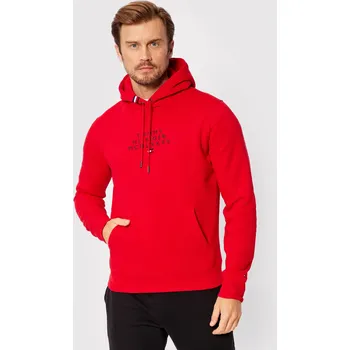 Pánská mikina Tommy Hilfiger pánská červená mikina Centre 20010973-1799279