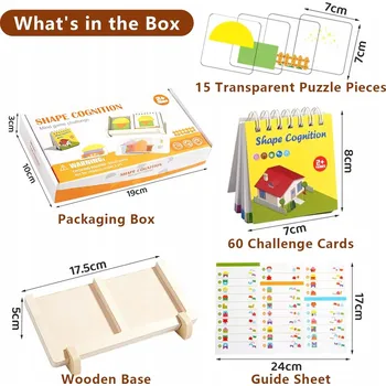 Dřevěná hračka PUZZLE DREWNIANE UKŁADANKA GRA EDUKACYJNA IDEÁLNÍ PRO VÝUKU LOGICKÉHO MYŠLENÍ