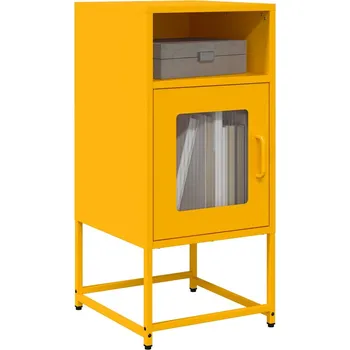 Příborník do zásuvky zahrada-XL Noční stolek hořčicově žlutý 36x39x78 cm ocel 853413