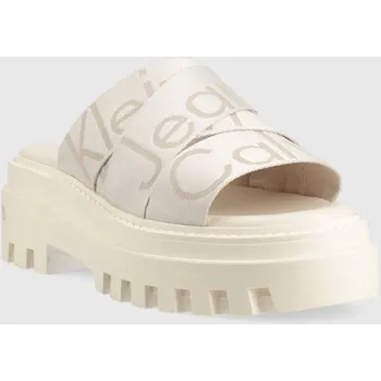 Dámské pantofle Calvin Klein dámské béžové pantofle TOOTHY 30001303-1943191