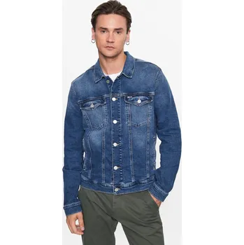 Pánská větrovka Tommy Jeans pánská modrá džínová bunda 20004930-1976229