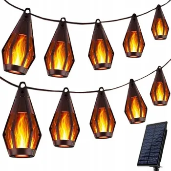 Venkovní osvětlení SOLÁRNÍ LED SVĚTÝLKA ŘETĚZ GIRLANDA SVĚTELNÝ ŘETĚZ ZAHRADA