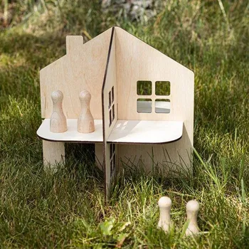 Dřevěná hračka Dřevěný domeček – Panáčkův bejvák (218)