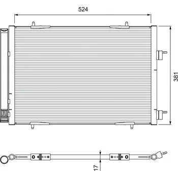 Výparník klimatizace Kondenzátor, klimatizace VALEO 814406