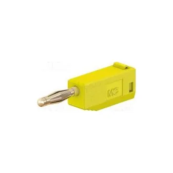 Auto elektroinstalace Zástrčka banánek 2mm 10A 30VAC 60VDC žlutá zlacený 0,5mm2