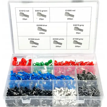 Kabelové oko Kabelové dutinky izolované, sada 1200 ks, F01235