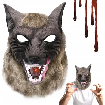Karnevalový kostým KOSTÝM VLKODLAKA MASKA VLKA IDEÁLNÍ NA PLES MAŠKARNÍ HALLOWEEN UNISEX