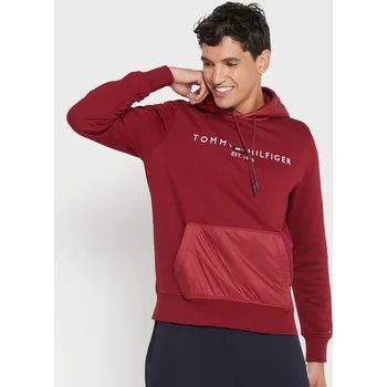 Pánská mikina Tommy Hilfiger pánská vínová mikina 20009768-8720117442891