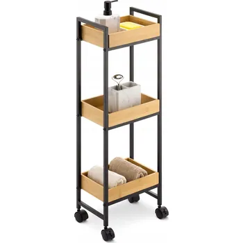 regál KUCHYŇSKÝ VOZÍK REGÁL POLICE ORGANIZÉR PRO SKLADOVÁNÍ 3 PATROVÝ