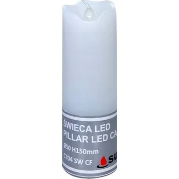 Svíčka LED svíčka Subito 50/150, bílá, bílý plamen