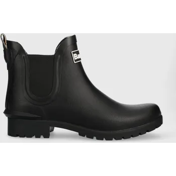 Dámské polobotky Holínky Barbour Wilton dámské, černá barva, LRF0066BK11 99X, EUR 40