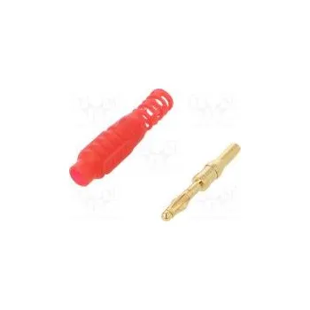 Auto elektroinstalace Zástrčka banánek 2mm 10A 30VAC 60VDC červená