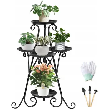 Květináč Držák Na Květináč STOJAK DRŽÁK NA KVĚTINÁČ NA ROŚLINY NA BALKON OGRÓD 71 cm kov