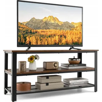 Televizní stolek TV STOLEK / SKŘÍŇKA POD TELEVIZI, 3 ÚROVNĚ, PROSTORNY, 110x42x53 cm, AŽ DO 50 PALCŮ