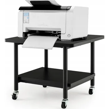 regál Regál STOLIK REGAŁ NA DRUKARKĘ 2 POZIOMY MOBILNY 40 x 38 x 49 cm černý