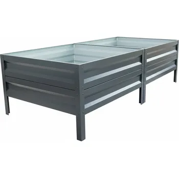 Vyvýšený záhon Vyvýšený záhon LEGI 0,65 × 2 m, pozinkovaný ocelový rám, výška 40 cm, antracit