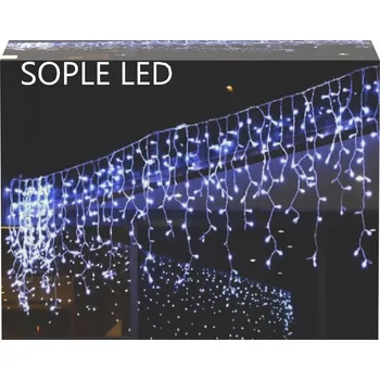 Vánoční osvětlení Rampouchy vánoční osvětlení na stromeček venkovní silné světelný závěs 300 LED studená bílá