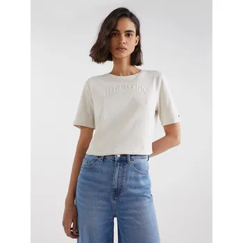 Dámské tričko Tommy Hilfiger dámské béžové tričko 20020325-1873573